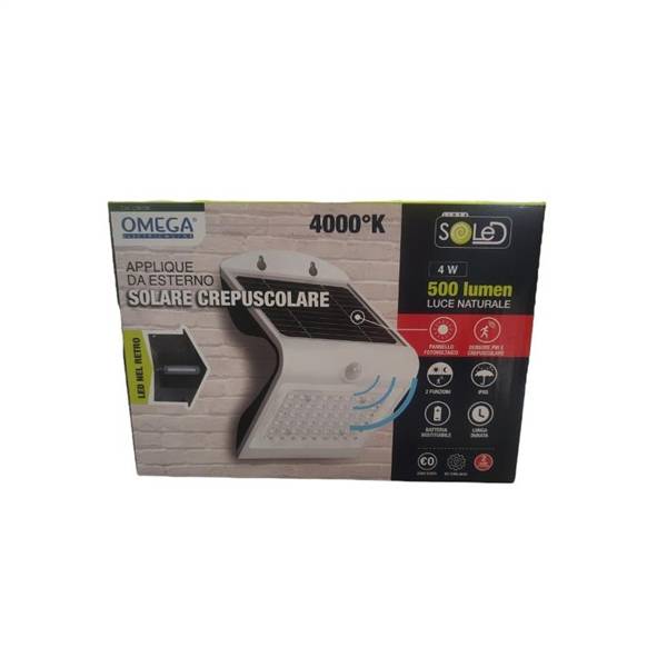 OMEGA APPLIQUE ENERGIA SOLARE 4W BIANCO 
