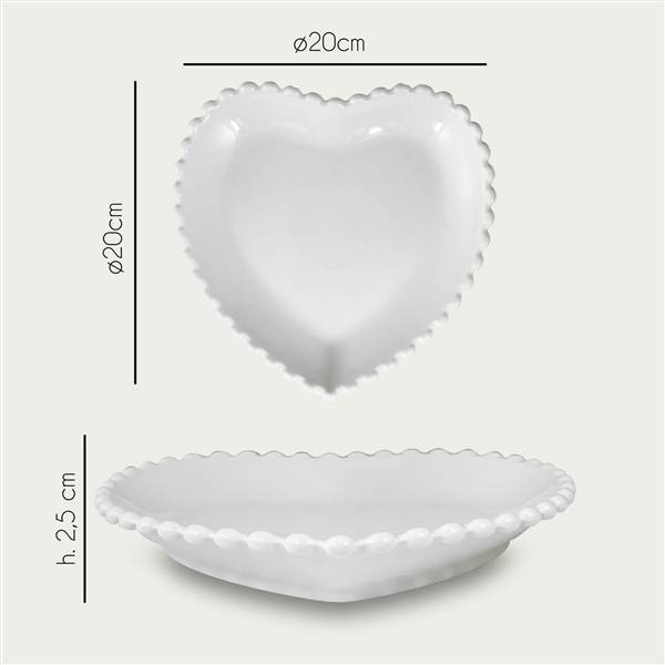 ARCA PIATTO CUORE 20X20 H.2,5 