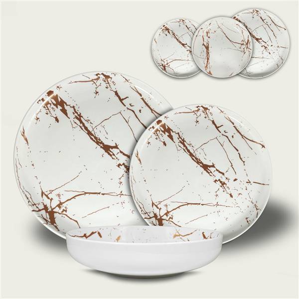 ARCA PIATTO DESSERT CM.20 MARBLE WHITE 