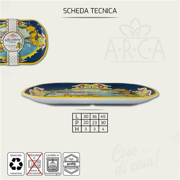 ARCA VASSOIO 36X23X3 LA COSTIERA MELAMINA