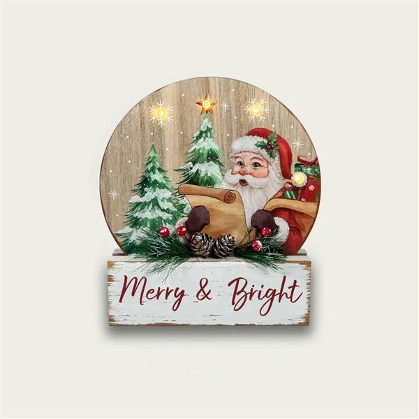 ARCA DECORAZIONE LEGNO CON LED NATALE 