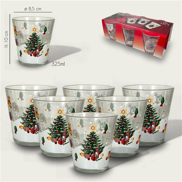 ARCA BICCHIERI 6PZ 30CL ALBERO NATALE 