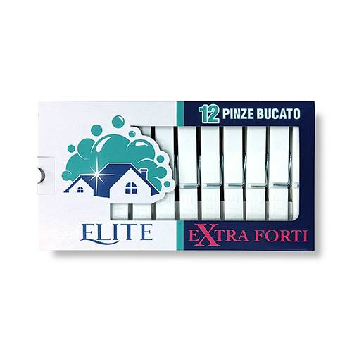 BIO PINZE EXTRA FORTI ELITE 12PZ BIANCHE 