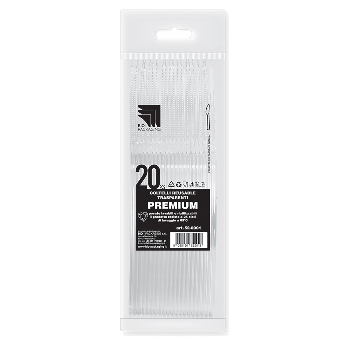 BIO CONF. 20 COLTELLI PREMIUM TRASPAREN 52-0001