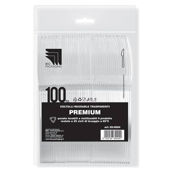 BIO CONF. 100 COLTELLI PREMIUM TRASPAREN 52-0004