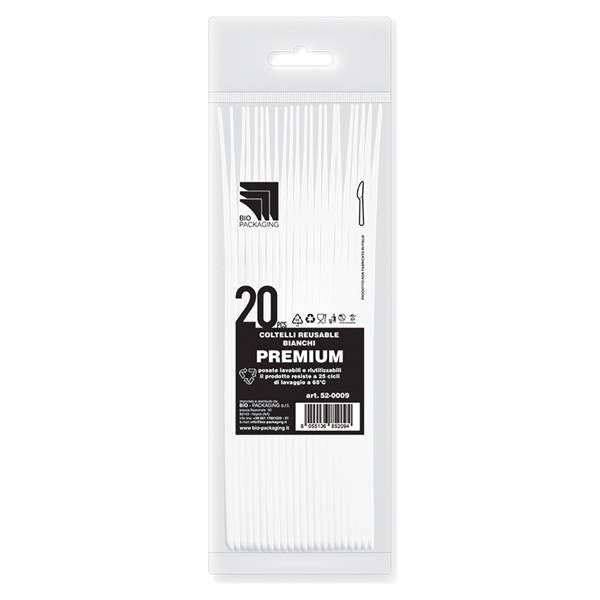 BIO CONF. 20 COLTELLI PREMIUM BIANCHI 52-0009