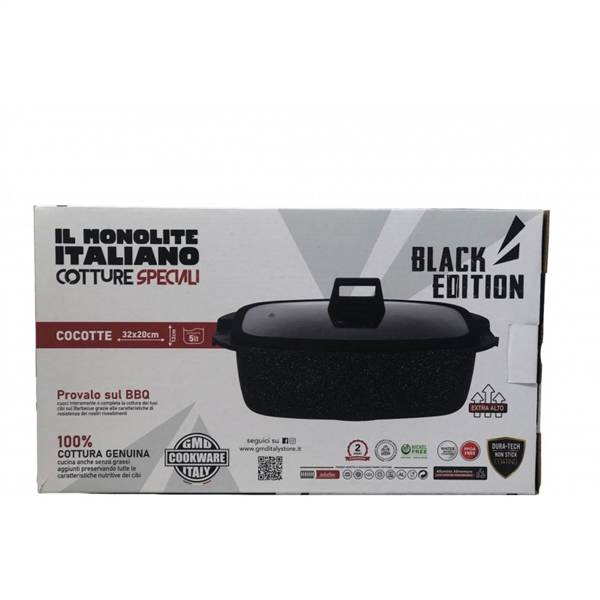 GMD MONOLITE CASSERUOLA RETT C/COP 32X20 