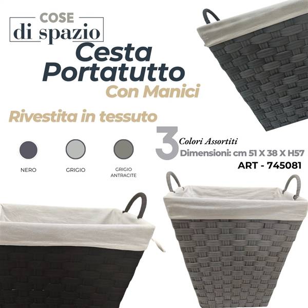 CS CESTA PORTATUTTO C/MANICO 51X36XH57 