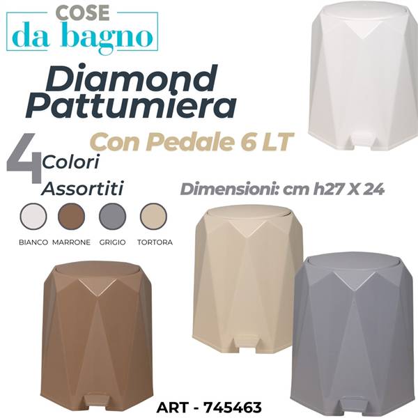 CS PATTUMIERA CON PEDALE 6LT DIAMOND 