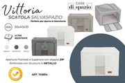 CS SCATOLA SALVASPAZIO VITTORIA COL.ASS. 50X40X33CM CON DOPPIA ZIP