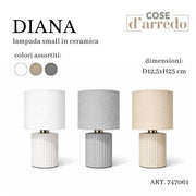 CS LAMPADA IN CERAMICA DIANA COL.ASS. D.12,5XH.25