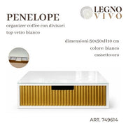 CS PORTACIALDE TOP VETRO PENELOPE ORO 