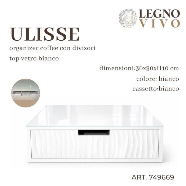 CS PORTACIALDE TOP VETRO ULISSE BIANCO 
