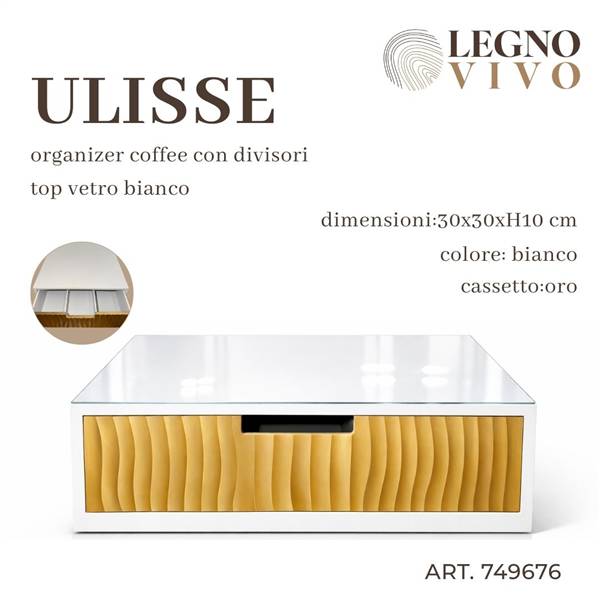 CS PORTACIALDE TOP VETRO ULISSE ORO 