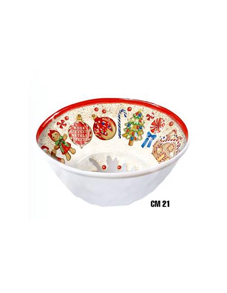IBCT INSALATIERA MELAMINA D.21 MARZAPANE NATALE