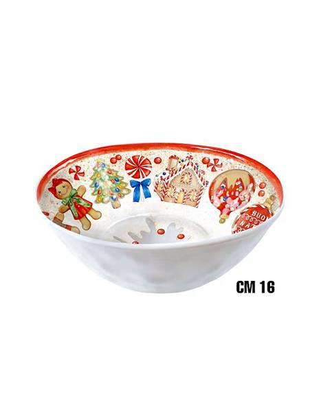 IBCT INSALATIERA MELAMINA D.16 MARZAPANE NATALE