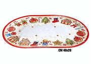 IBCT VASSOIO MELAMINA 40X26 MARZAPANE NATALE MODELLO OVALE PIANO