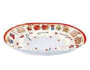 IBCT VASSOIO MELAMINA 30X20 MARZAPANE NATALE MODELLO OVALE FONDO