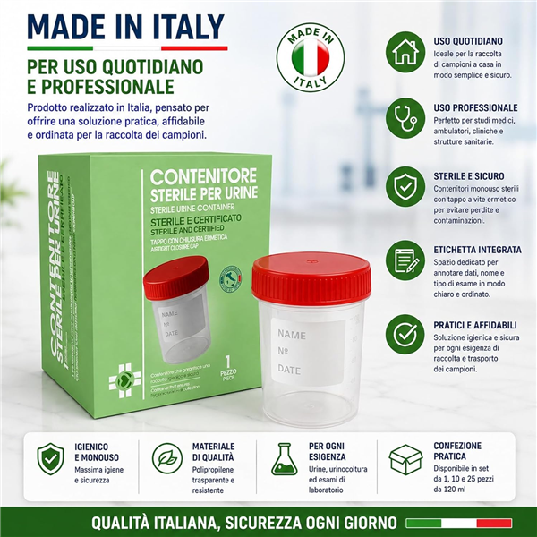 SETABLU CONTENITORE STERILE PER URINE 