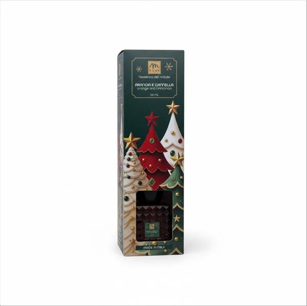 MERCURY DIFFUSORE PINI 120ML ARANCIA E CANNELLA CON BACCHETTI IN  FIBRA