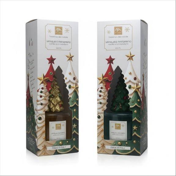 MERCURY DIFFUSORE PINI 500ML VANIGLIA E MANDARINO CON BACCHETTI IN FIBRA