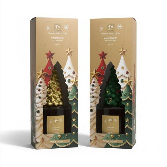 MERCURY DIFFUSORE PINI 500ML PANETTONE CON BACCHETTI IN FIBRA
