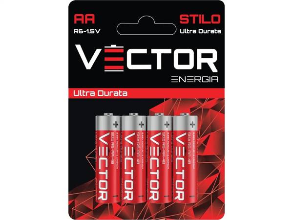 VECTOR PILE ZINCO STILO 4PZ 