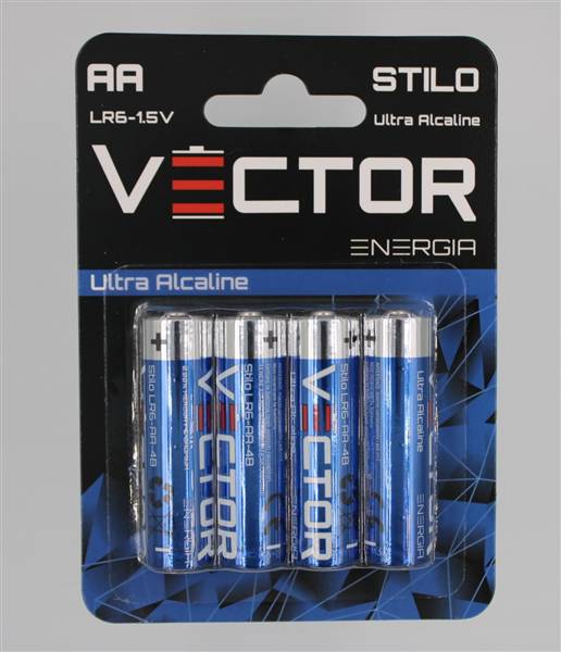VECTOR PILA SUPER ALCALINA STILO 4PZ 