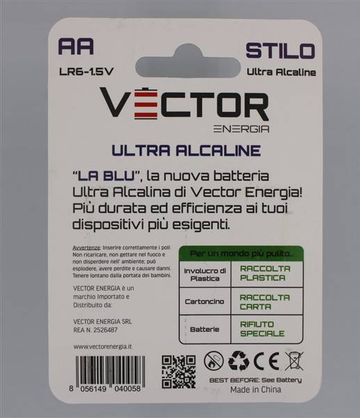 VECTOR PILA SUPER ALCALINA STILO 4PZ 