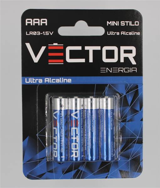 VECTOR PILA SUPER ALCALINA MINISTILO 4PZ 