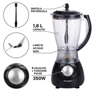 KOOPER FRULLATORE 350W 4 VELOCITA NERO 