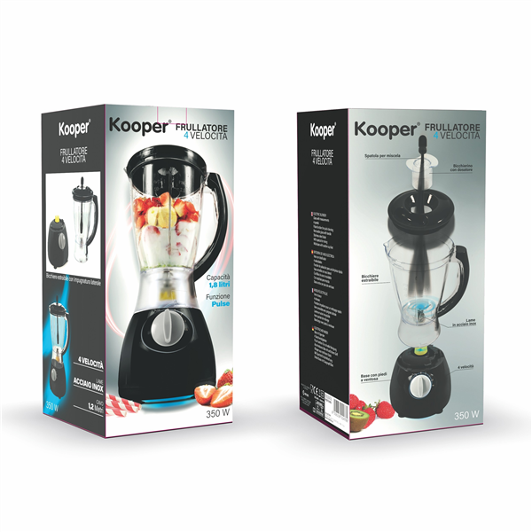 KOOPER FRULLATORE 350W 4 VELOCITA NERO