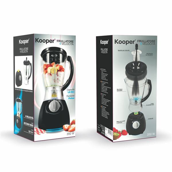 KOOPER FRULLATORE 350W 4 VELOCITA NERO 