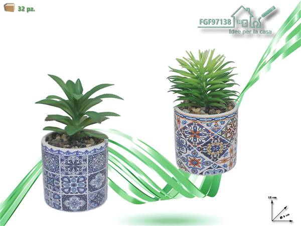 FGF VASO CERAMICA CON PIANTINE ASS 
