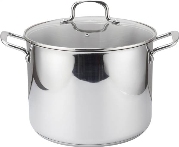BORELLA PENTOLA INOX ALESSIA CM.28 25728 INDUZIONE CON COPERCHIO VETRO