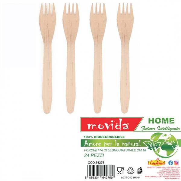 MOVIDA FORCHETTA LEGNO 24PZ 