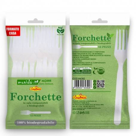 MOVIDA FORCHETTA CM.17 12PZ BIO COMPOSTA 