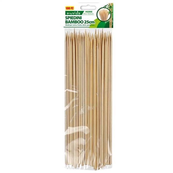MOVIDA SPIEDINI BAMBOO 3MM 25CM 100PZ 