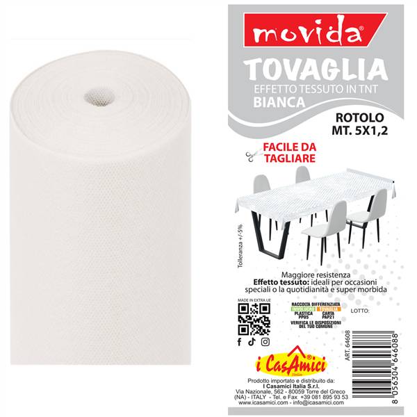 MOVIDA TOVAGLIA ROTOLO TNT 5X1,2 BANCO 