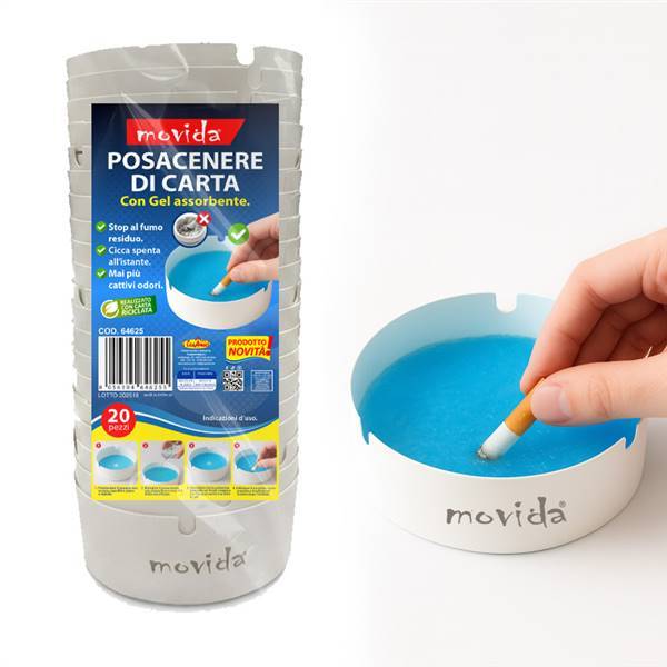 MOVIDA POSACENERE CARTA CM.9,5 20PZ ANTIODORE