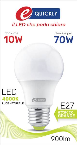 HD GOCCIA LED A60 E27 10W 4000K ART.Q-1005