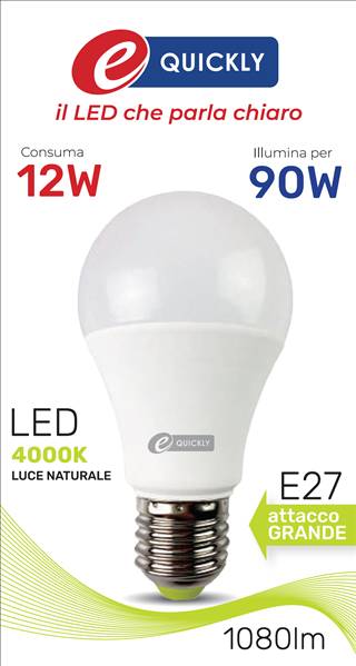 HD GOCCIA LED A60 E27 12W 4000K ART.Q-1008