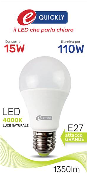 HD GOCCIA LED A60 E27 15W 4000K ART.Q-1011