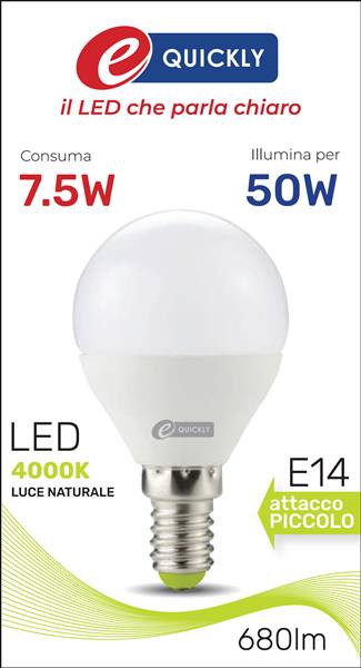 HD SFERA LED P45 E14 7.5W 4000K ART.Q-1017