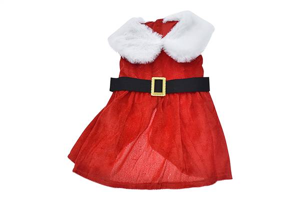 PARTENOPE VESTITINO NATALE PER ANIMALI IN VELLUTO LUNGHEZZA 36 X 23 CM.