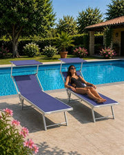 GFC LETTINO MARE POOL BLU HU-050 CM.189X61X40H TUBO 42X42 2 POSIZIONI