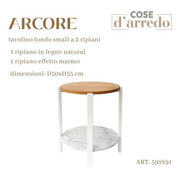 CS TAVOLINO TONDO ARCORE 2 RIP SMALL 50XH55 CM