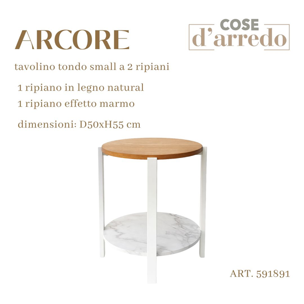 CS TAVOLINO TONDO ARCORE 2 RIP SMALL 50XH55 CM
