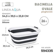 CS BACINELLA OVALE PIEGHEVOLE 26LT 54,5X39,5X23,8CM
