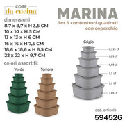 CS CONTENITORI 6PZ MARINA QUADRAT 0,135/0,29/0,59/1,1/1,9/3,05 LT COL.ASS.